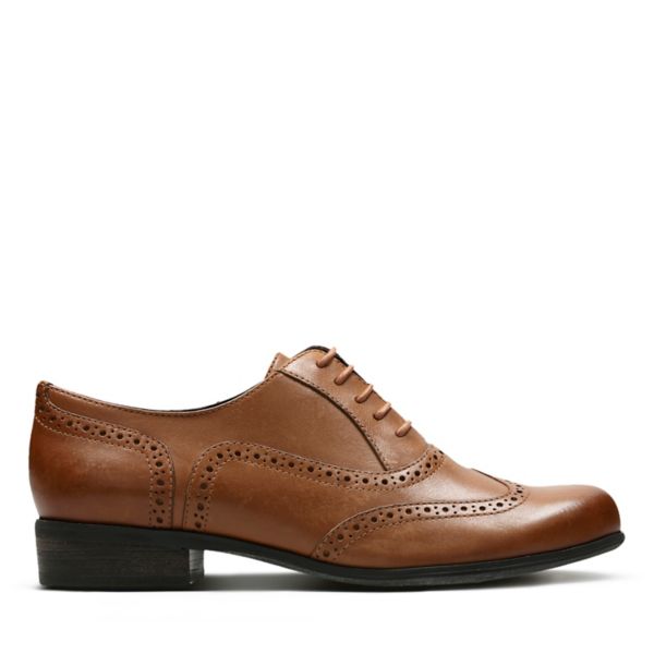Clarks Womens Hamble Oak Flat Shoes Dark Brown | USA-5896043